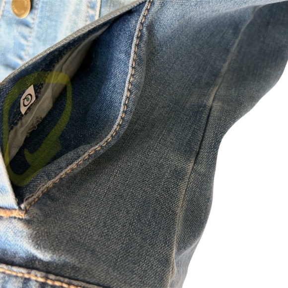 NWT PM Denim Jacket Size “The Classic Fit” Bandolino Criss Cross Cords on back - Picture 11 of 16